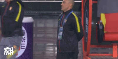 GIF:好久未见之笑容,卡纳瓦罗在艾克森进球后开怀大笑